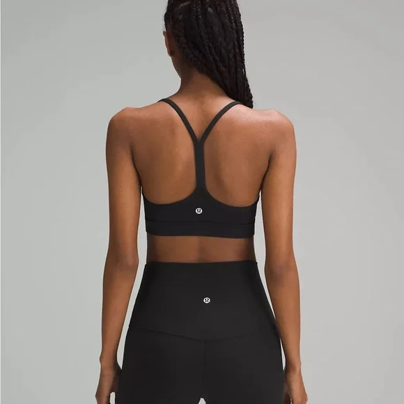Lululemon Flow Y Black Bra Nulu Light Support Sz 4 (XXS) - Picture 2 of 7
